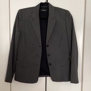 Tahari petite tailored  charcoal blazer.